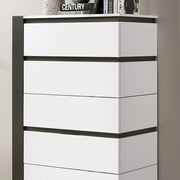 Birsfelden White/Metallic Gray Chest - FOA7225WH-C