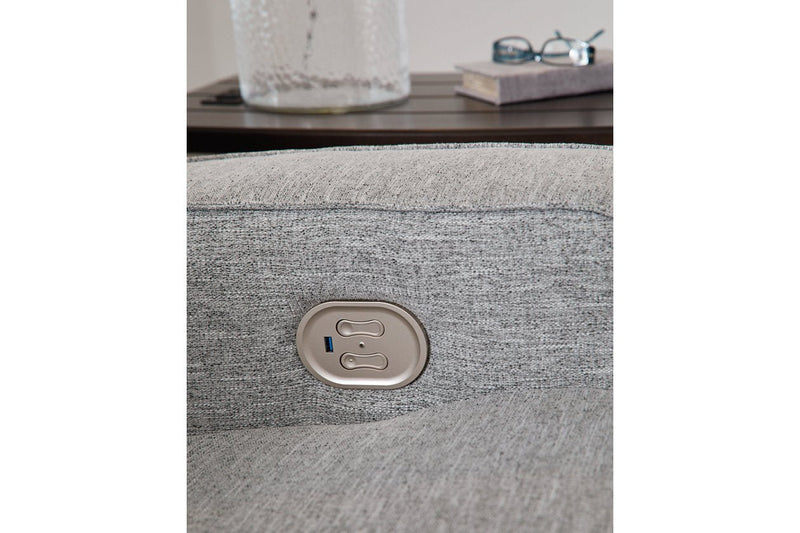 Biscoe Pewter Power Reclining Living Room Set - Gate FurniturePower Reclining Living Room Set