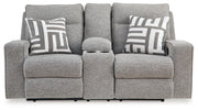 Biscoe Sofa, Loveseat and Recliner in Pewter - PKG015839