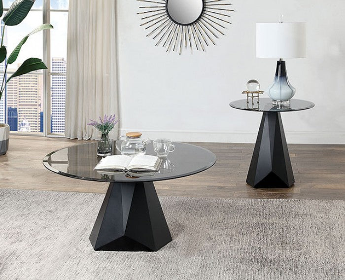 Bishop Black/Gray End Table - CM4192BK-E-TABLE