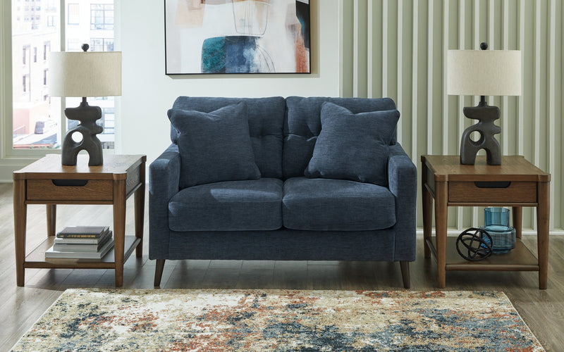 Bixler Navy Loveseat - 2610635