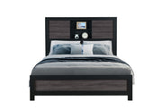 Lisbon Grey/Black Bookcase Full Bed - LISBON-GREY/BLACK-BOOKCASE FB