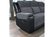 U5914 Grey/Black Console Reclining Loveseat - U5914-GREY/BLACK-CRLS