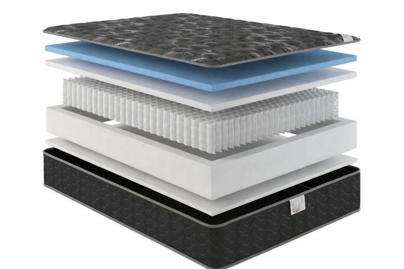 Black Frost Series Queen Mattress - With Boxspring - 47620405428441