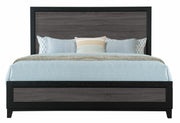 Lisbon Grey And Black King Bed - LISBON-GREY/BLACK-KB