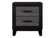 Lisbon Grey And Black Nightstand - LISBON-GREY/BLACK-NS