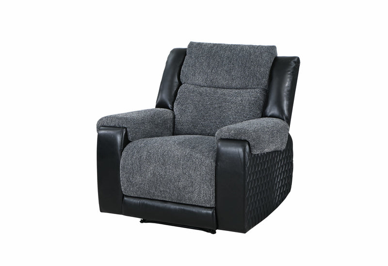 U5914 Grey/Black Recliner - U5914-GREY/BLACK-R