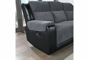 U5914 Grey/Black Reclining Sofa - U5914-GREY/BLACK-RS