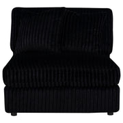 Blaine Upholstered Armless Chair Black - 509887