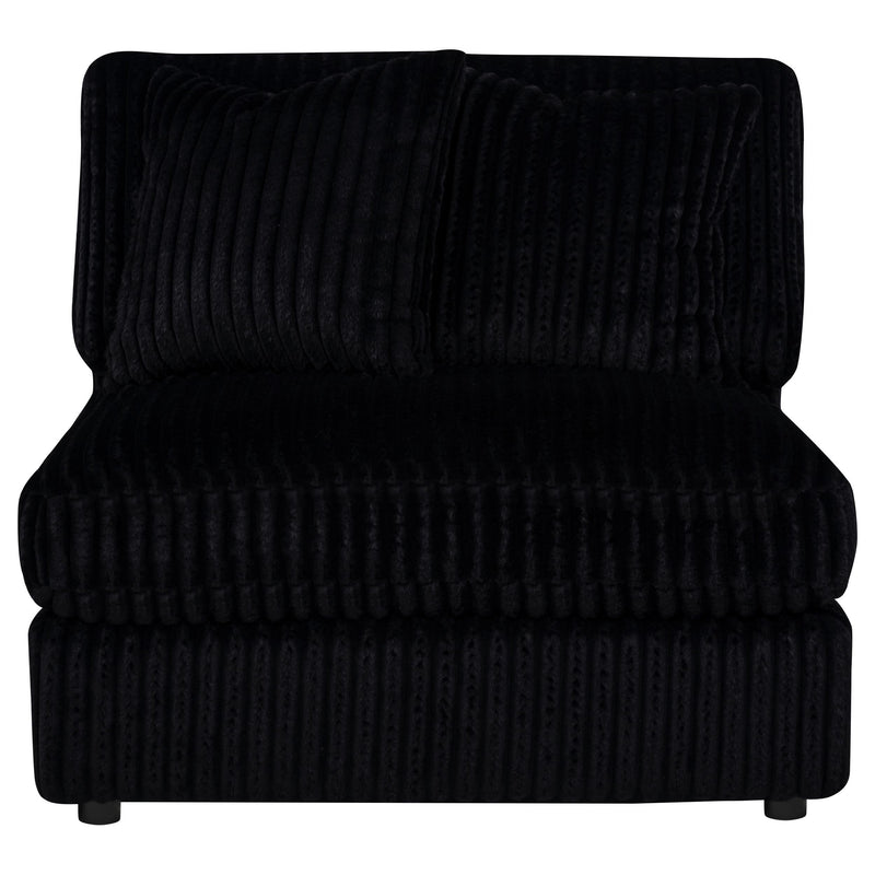 Blaine Upholstered Armless Chair Black - 509887