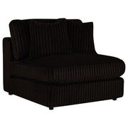 Blaine Upholstered Armless Chair Chocolate - 509877