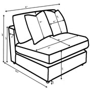 Blaine Upholstered Armless Chair Chocolate - 509877