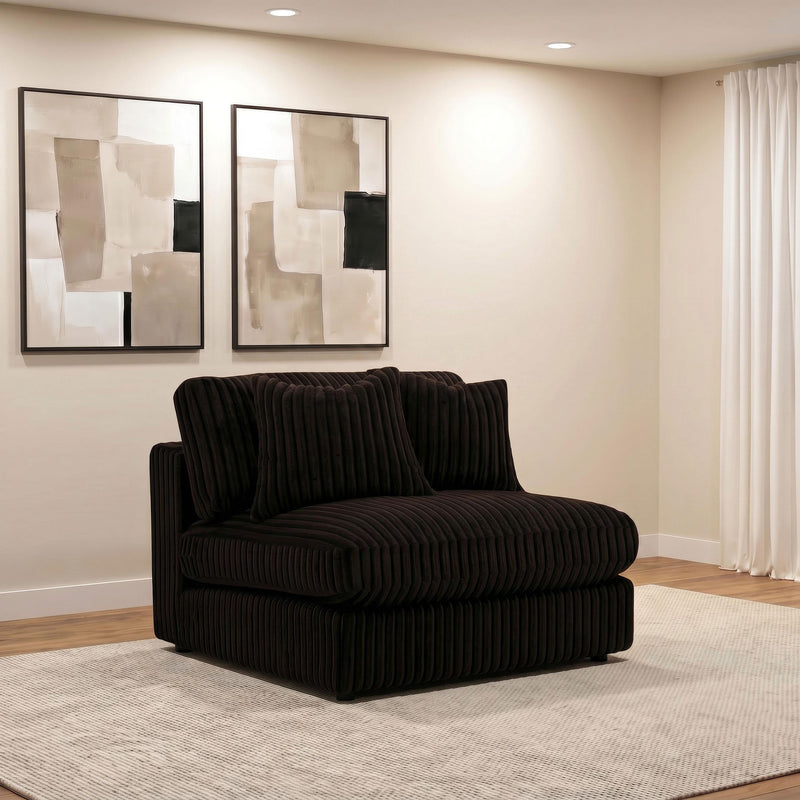 Blaine Upholstered Armless Chair Chocolate - 509877