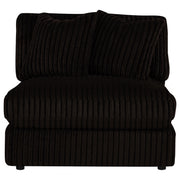 Blaine Upholstered Armless Chair Chocolate - 509877