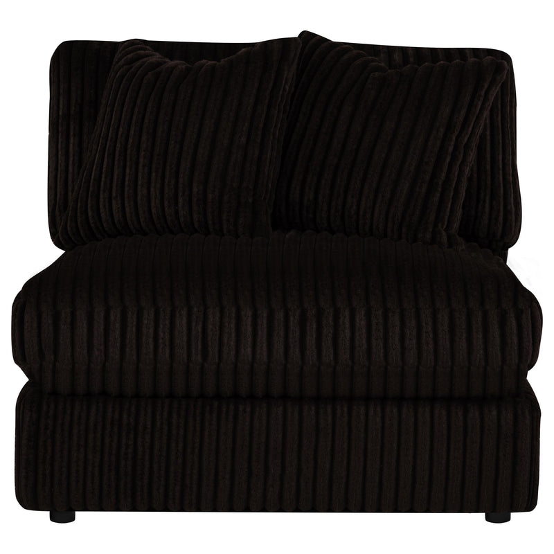 Blaine Upholstered Armless Chair Chocolate - 509877