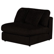 Blaine Upholstered Armless Chair Chocolate - 509877