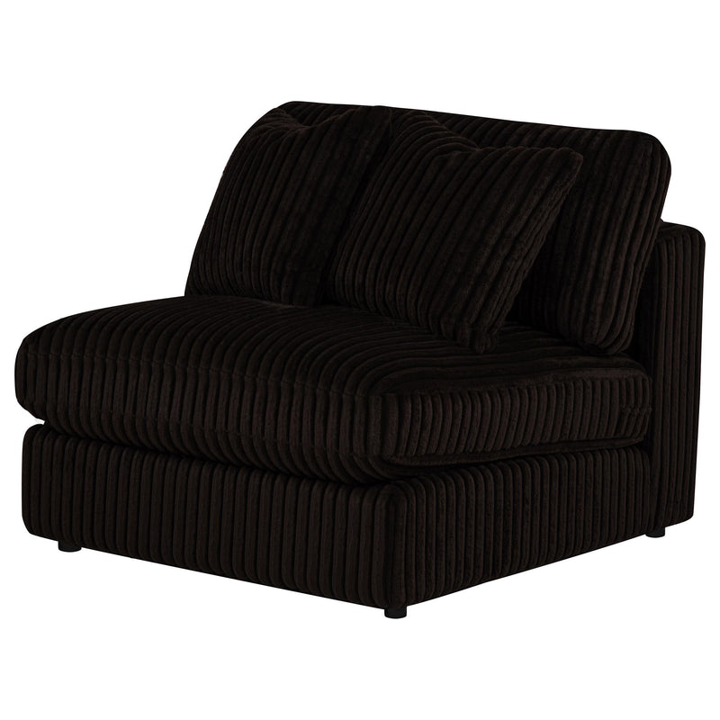 Blaine Upholstered Armless Chair Chocolate - 509877