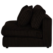 Blaine Upholstered Armless Chair Chocolate - 509877
