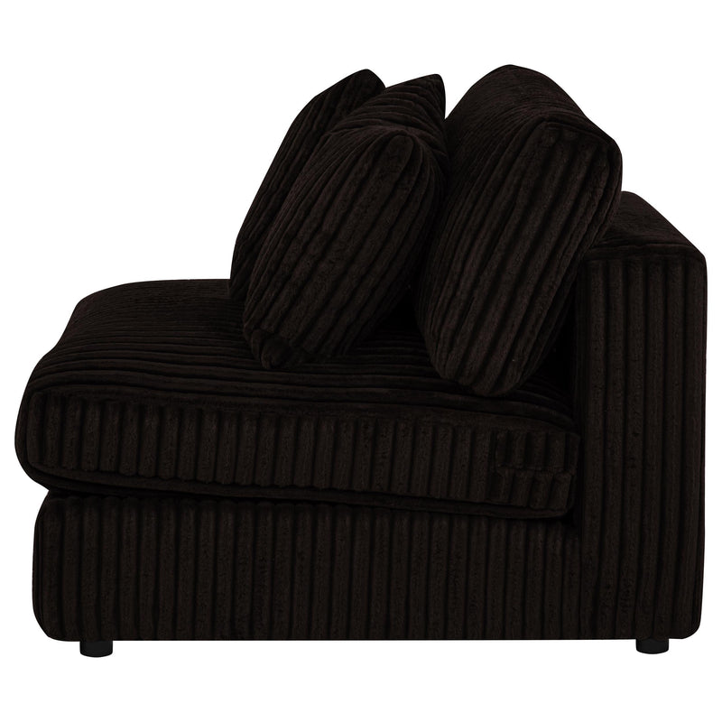 Blaine Upholstered Armless Chair Chocolate - 509877