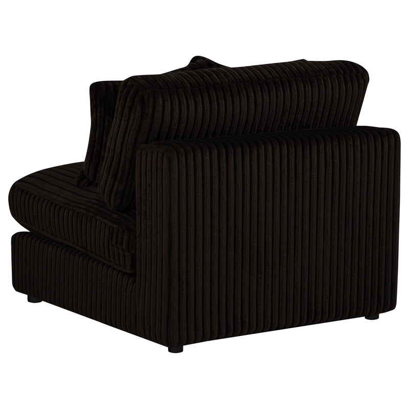 Blaine Upholstered Armless Chair Chocolate - 509877