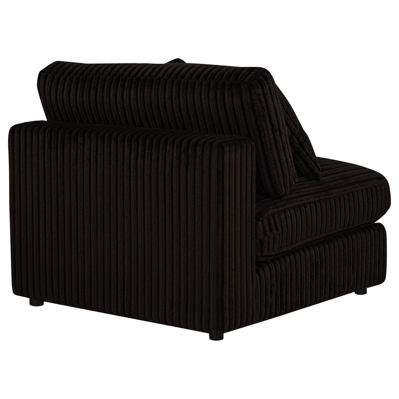 Blaine Upholstered Armless Chair Chocolate - 509877