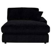 Blaine Upholstered Reversible Chaise Sectional Sofa Black - 509889