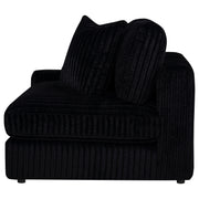 Blaine Upholstered Reversible Chaise Sectional Sofa Black - 509889