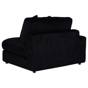 Blaine Upholstered Reversible Chaise Sectional Sofa Black - 509889