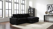 Blaine Upholstered Reversible Chaise Sectional Sofa Black - 509889