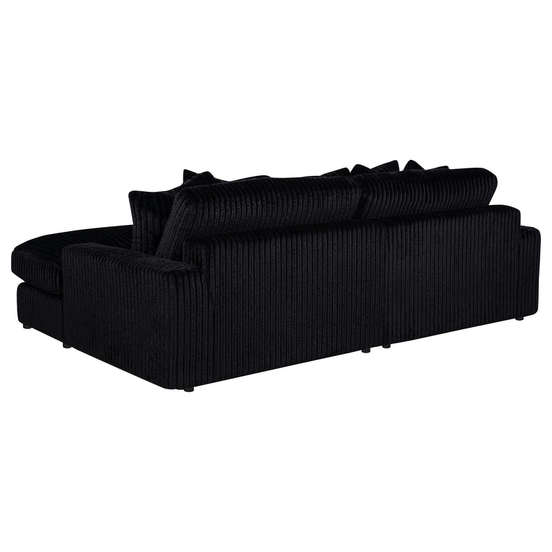 Blaine Upholstered Reversible Chaise Sectional Sofa Black - 509889
