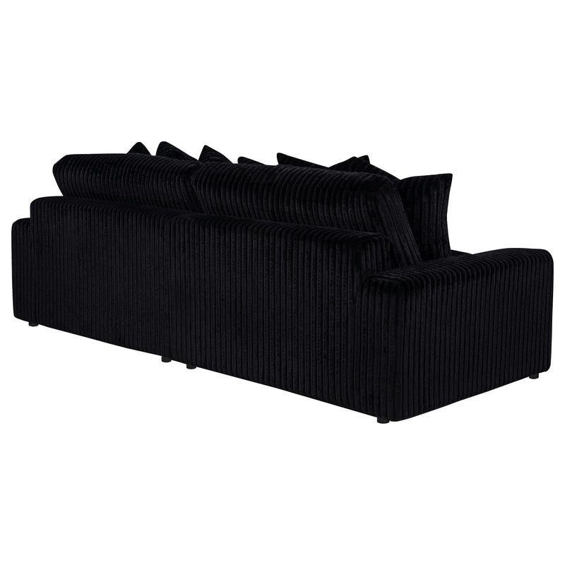 Blaine Upholstered Reversible Chaise Sectional Sofa Black - 509889