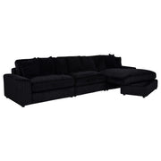 Blaine Upholstered Reversible Chaise Sectional Sofa Black - 509889-SET