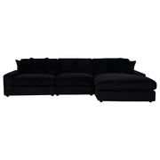 Blaine Upholstered Reversible Chaise Sectional Sofa Black - 509889-SET