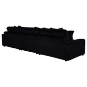 Blaine Upholstered Reversible Chaise Sectional Sofa Black - 509889-SET