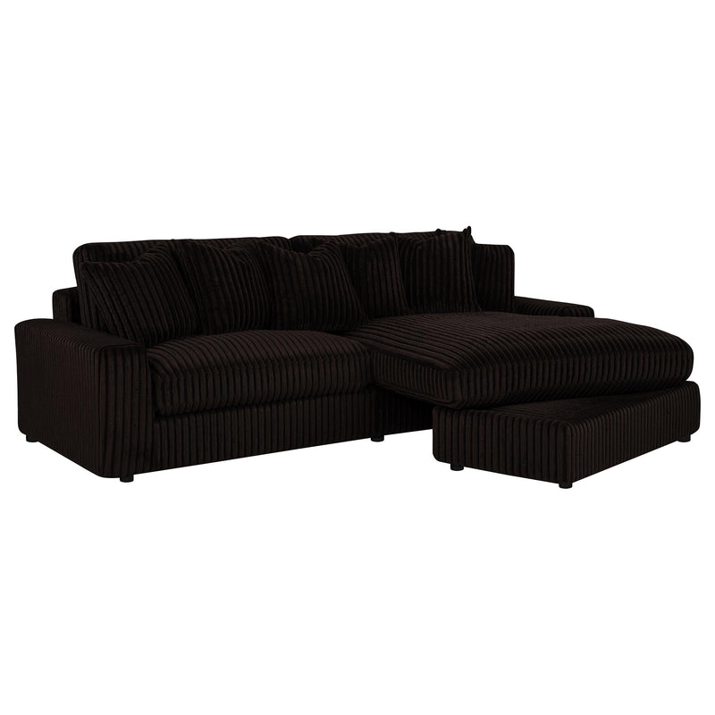 Blaine Upholstered Reversible Chaise Sectional Sofa Chocolate - 509879