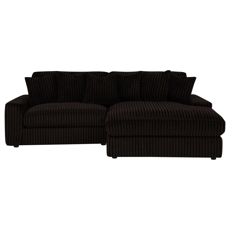 Blaine Upholstered Reversible Chaise Sectional Sofa Chocolate - 509879