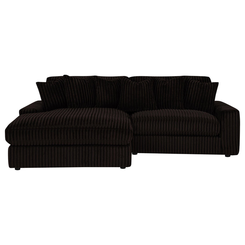 Blaine Upholstered Reversible Chaise Sectional Sofa Chocolate - 509879