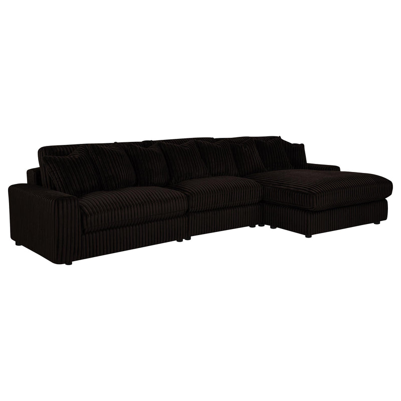 Blaine Upholstered Reversible Chaise Sectional Sofa Chocolate  - 509879-SET