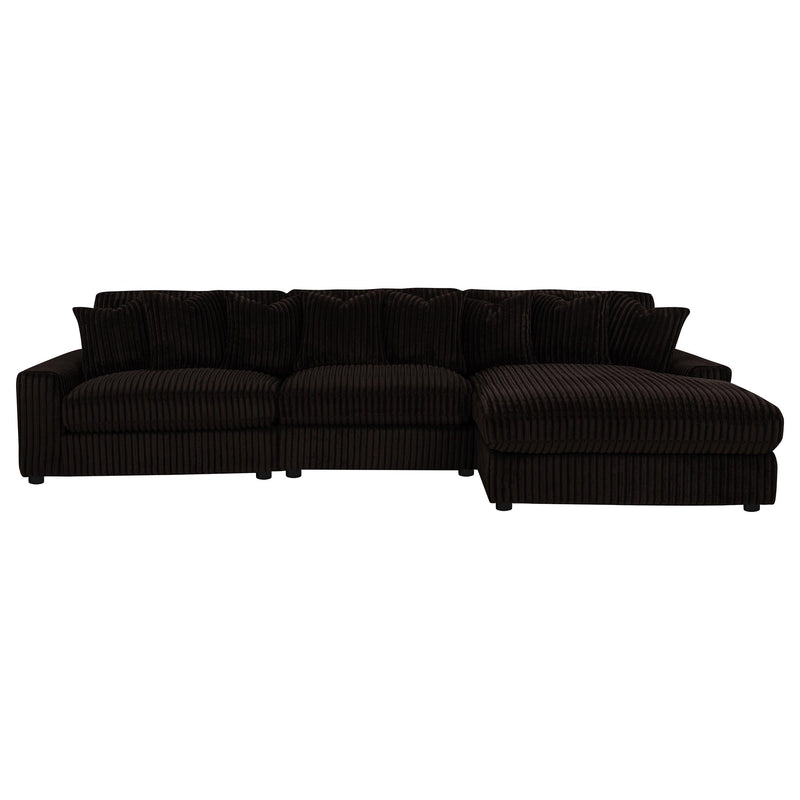 Blaine Upholstered Reversible Chaise Sectional Sofa Chocolate  - 509879-SET
