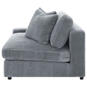 Blaine Upholstered Reversible Chaise Sectional Sofa Fog - 509900