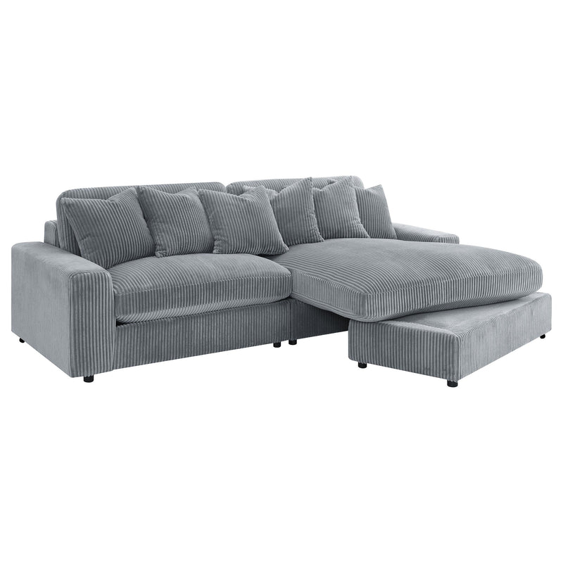 Blaine Upholstered Reversible Chaise Sectional Sofa Fog - 509900