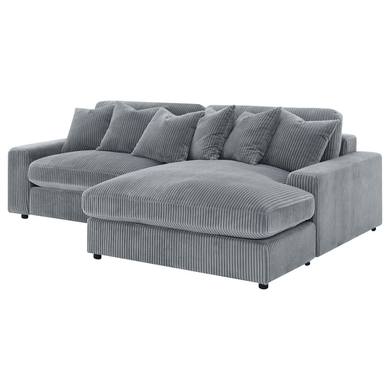 Blaine Upholstered Reversible Chaise Sectional Sofa Fog - 509900