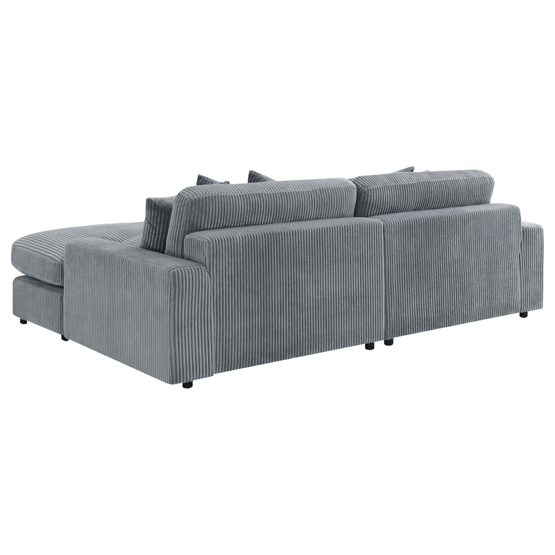 Blaine Upholstered Reversible Chaise Sectional Sofa Fog - 509900