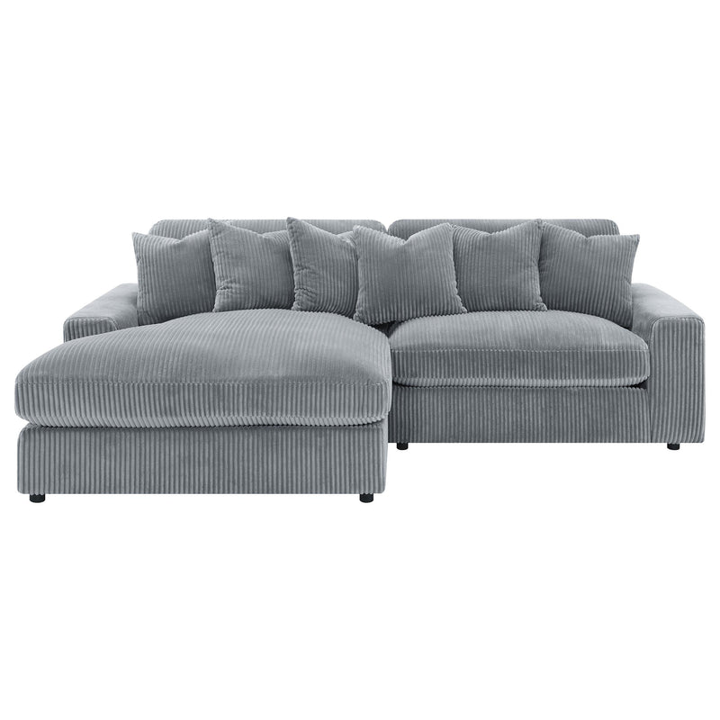 Blaine Upholstered Reversible Chaise Sectional Sofa Fog - 509900