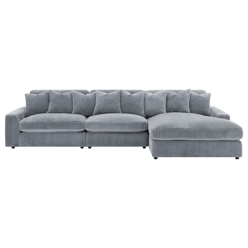 Blaine Upholstered Reversible Chaise Sectional Sofa Fog - 509900-SET