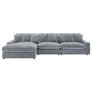Blaine Upholstered Reversible Chaise Sectional Sofa Fog - 509900-SET