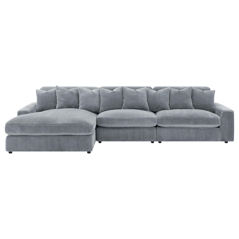 Blaine Upholstered Reversible Chaise Sectional Sofa Fog - 509900-SET