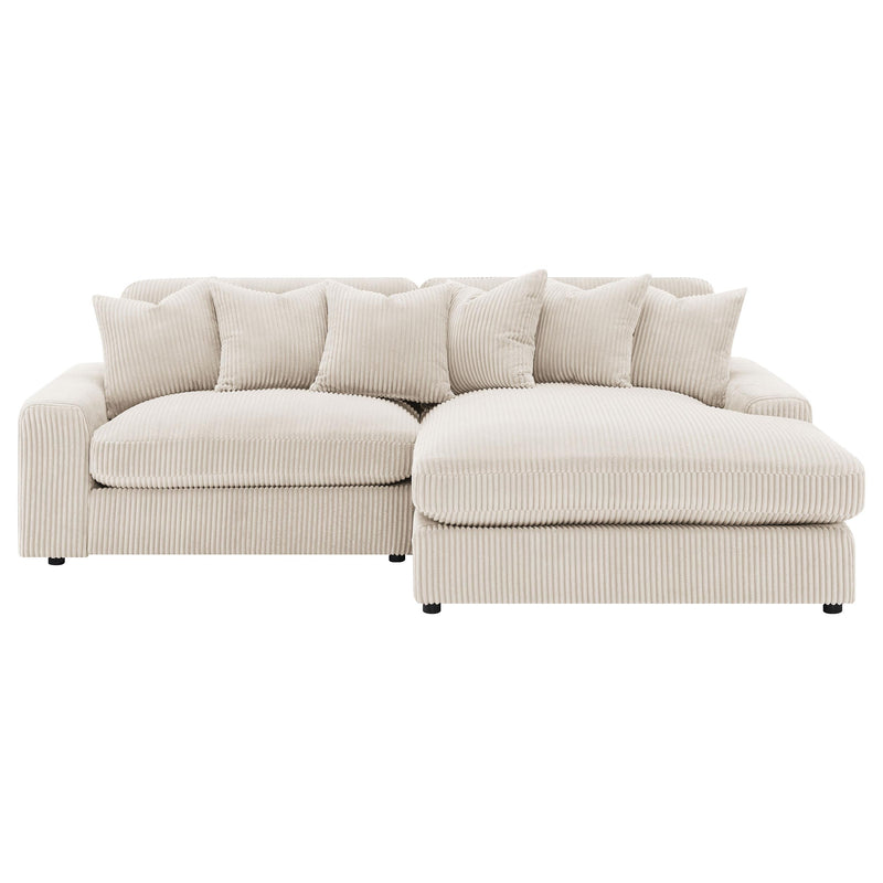 Blaine Upholstered Reversible Chaise Sectional Sofa Sand - 509899