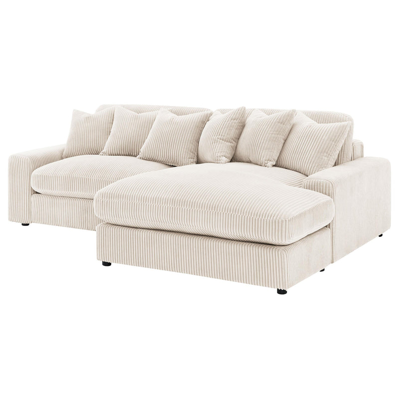 Blaine Upholstered Reversible Chaise Sectional Sofa Sand - 509899