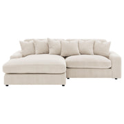 Blaine Upholstered Reversible Chaise Sectional Sofa Sand - 509899
